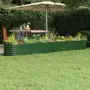 VIDAXL Lit sureleve de jardin Acier enduit de poudre 332x40x36 cm Vert