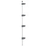 Voir la diapositive 1 : VIDAXL Etagere d'angle de douche telescopique a 4 niveaux Argente