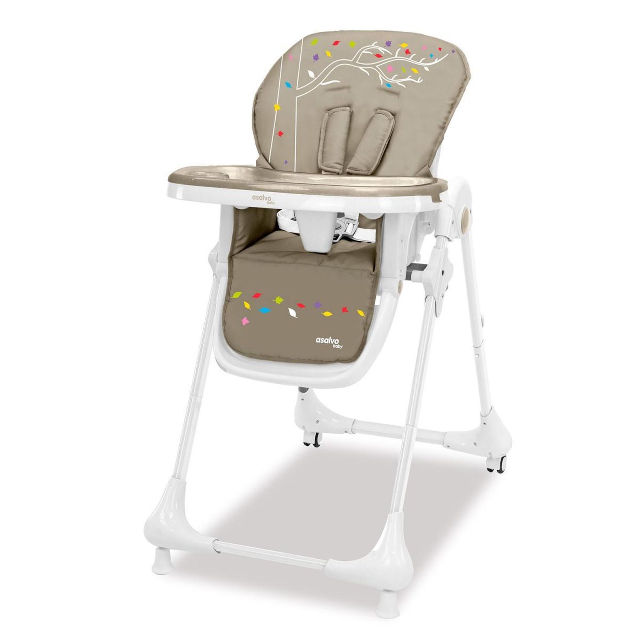Asalvo Chaise haute avec roues Tree