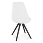 Voir la diapositive 1 : Paris Prix Chaise Design en Tissu Bouclé  Alisa  82cm Blanc & Noir