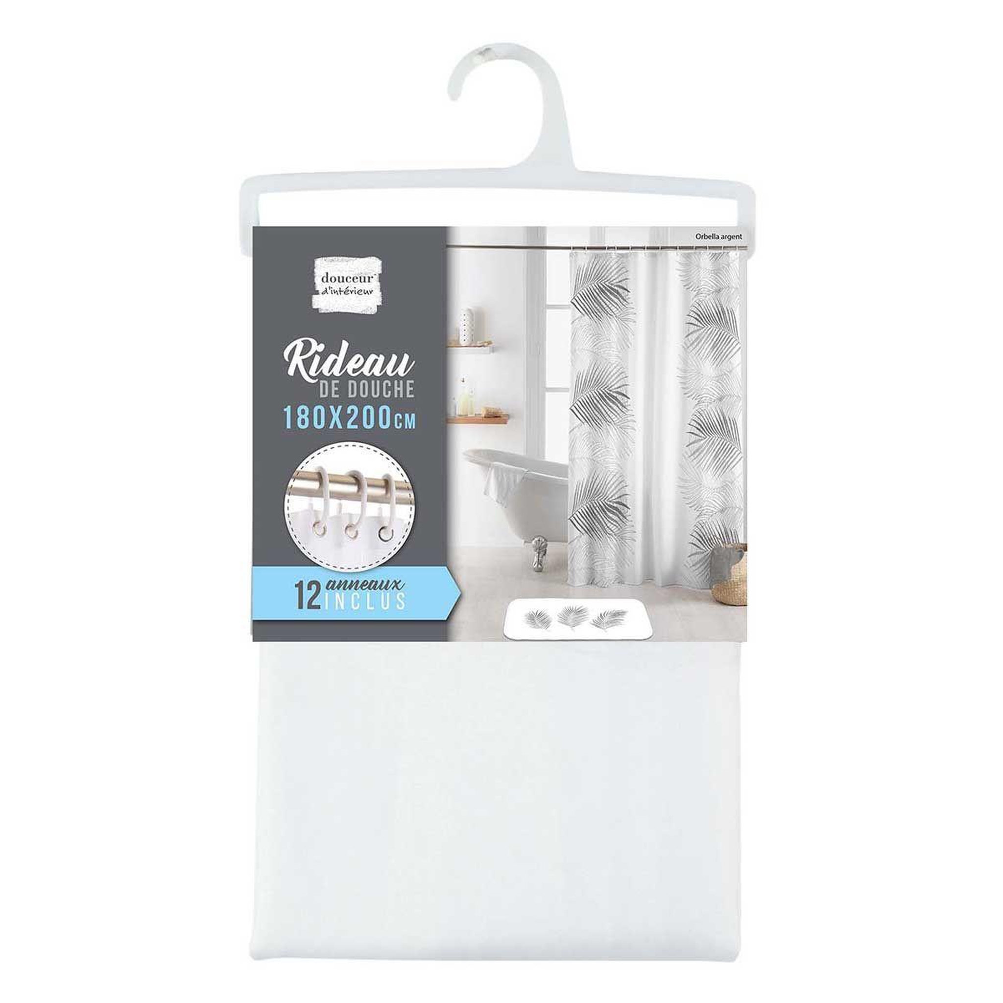 Voir la diapositive 3 : Douceur d'Intérieur Poubelle à pédale imprimée  orbella  3l blanc & argent