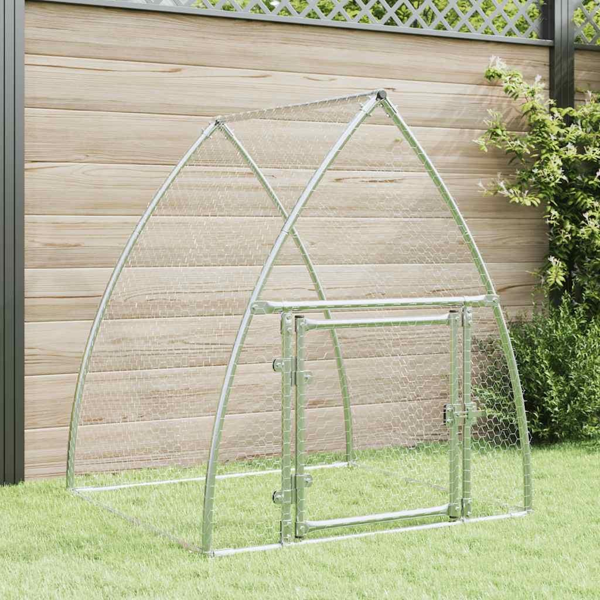 VIDAXL Cage pour poules argente 100x105x120 cm acier galvanise
