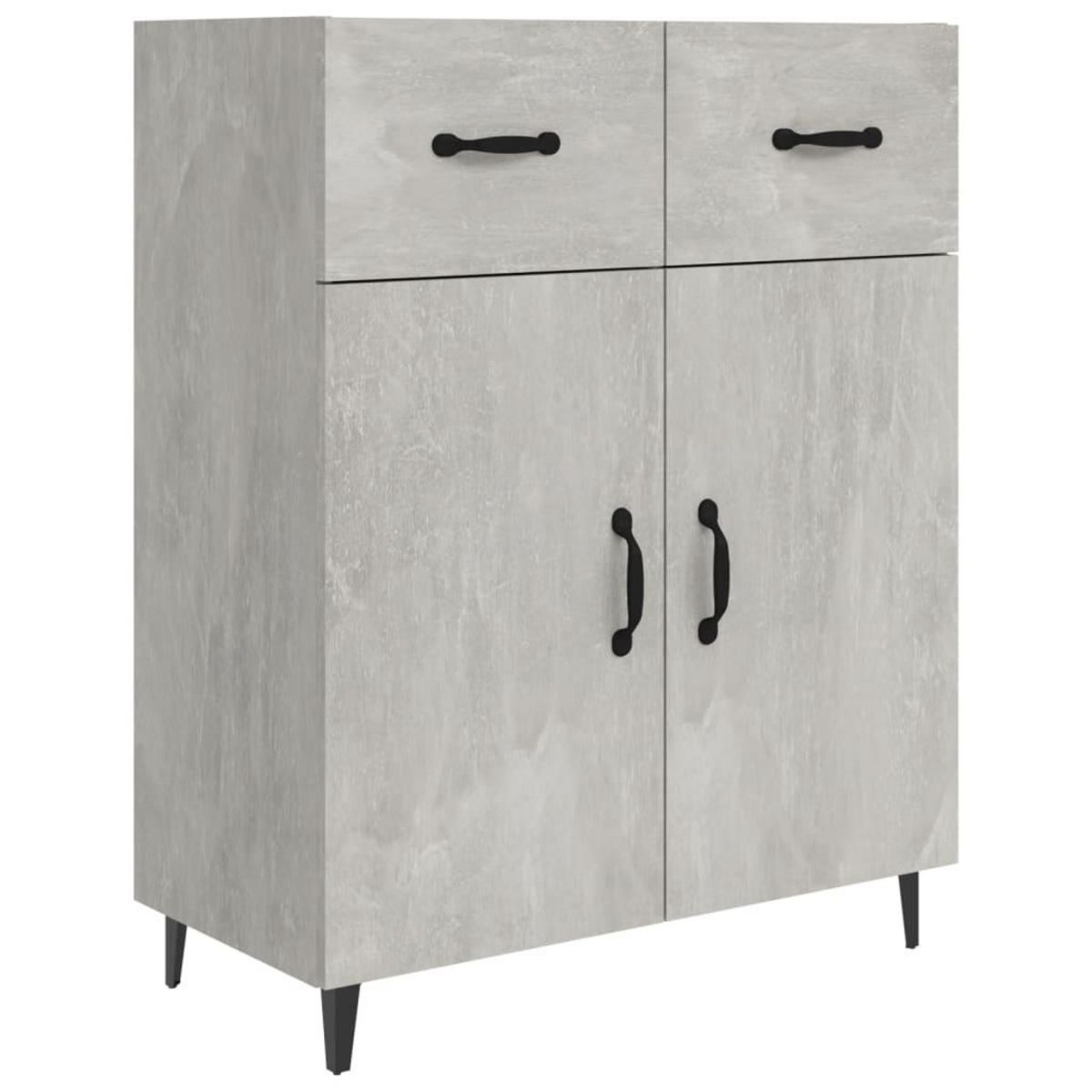 VIDAXL Buffet gris beton 69,5x34x90 cm bois d'ingenierie