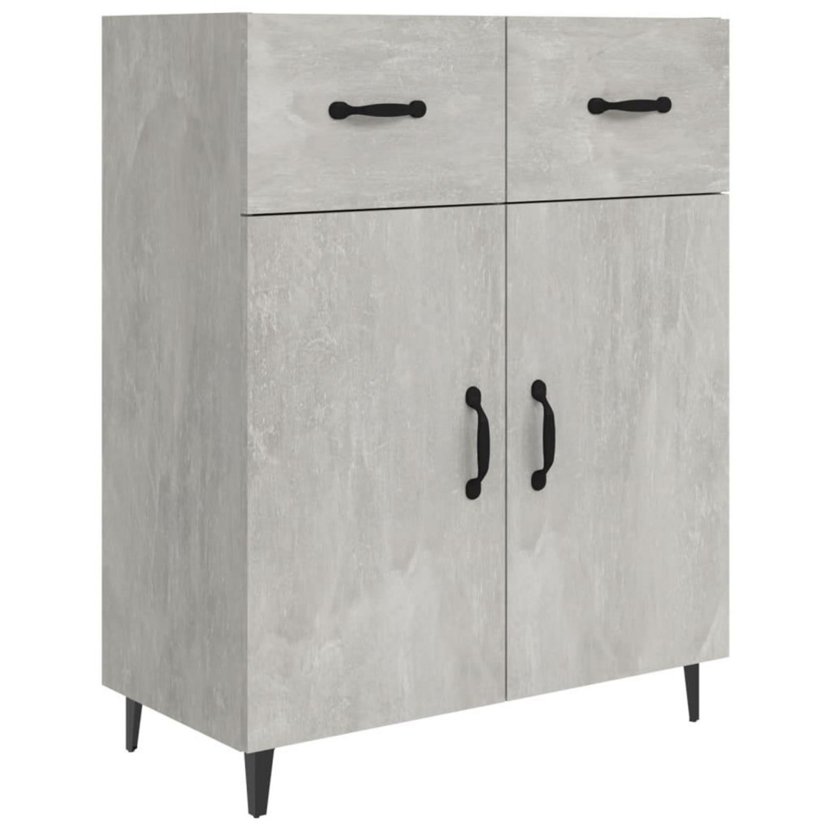 VIDAXL Buffet gris beton 69,5x34x90 cm bois d'ingenierie