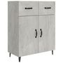 Voir la diapositive 2 : VIDAXL Buffet gris beton 69,5x34x90 cm bois d'ingenierie