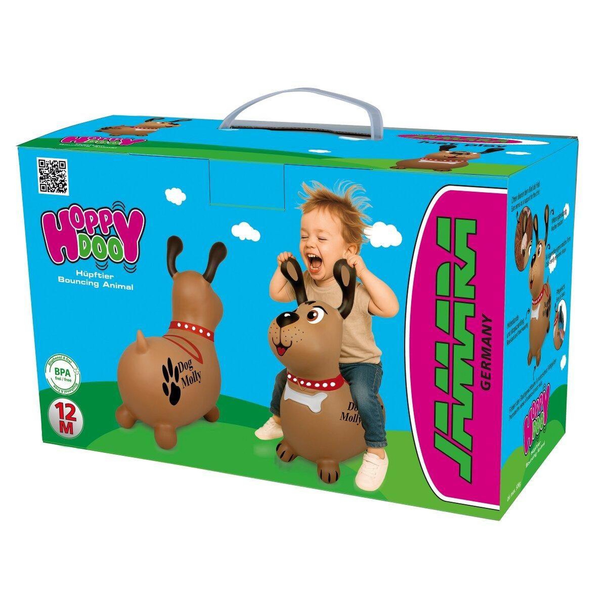 Voir la diapositive 4 : Jamara Animal rebondissante dog molly hoppydoo avec pompe