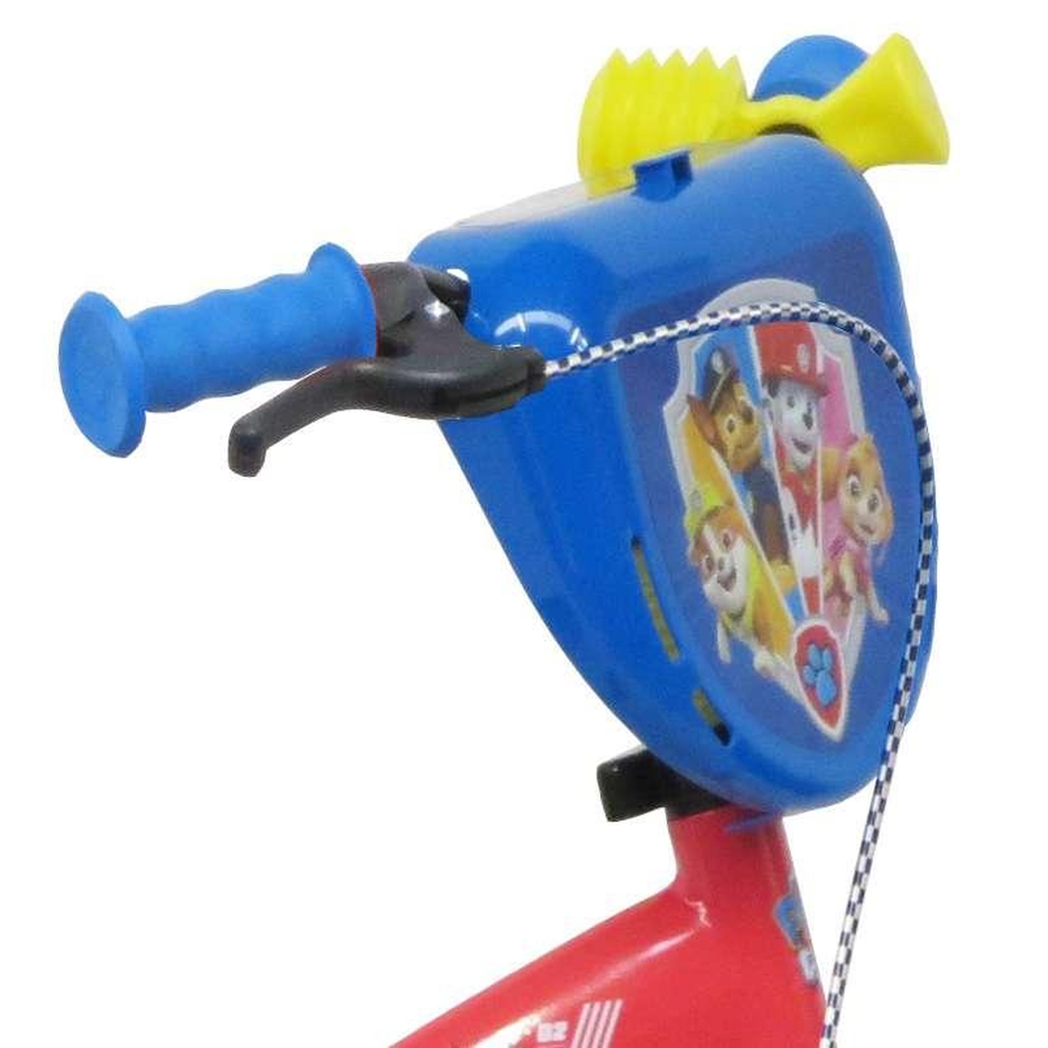 Voir la diapositive 4 : Nickelodeon Vélo enfant - Modèle 10'' Pat Patrouille pour enfant de 75/90 cm avec stabilisateurs - 1 frein - Plaque décorative avant et roues bâtons