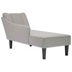 VIDAXL Fauteuil long avec accoudoir droit gris nuage tissu