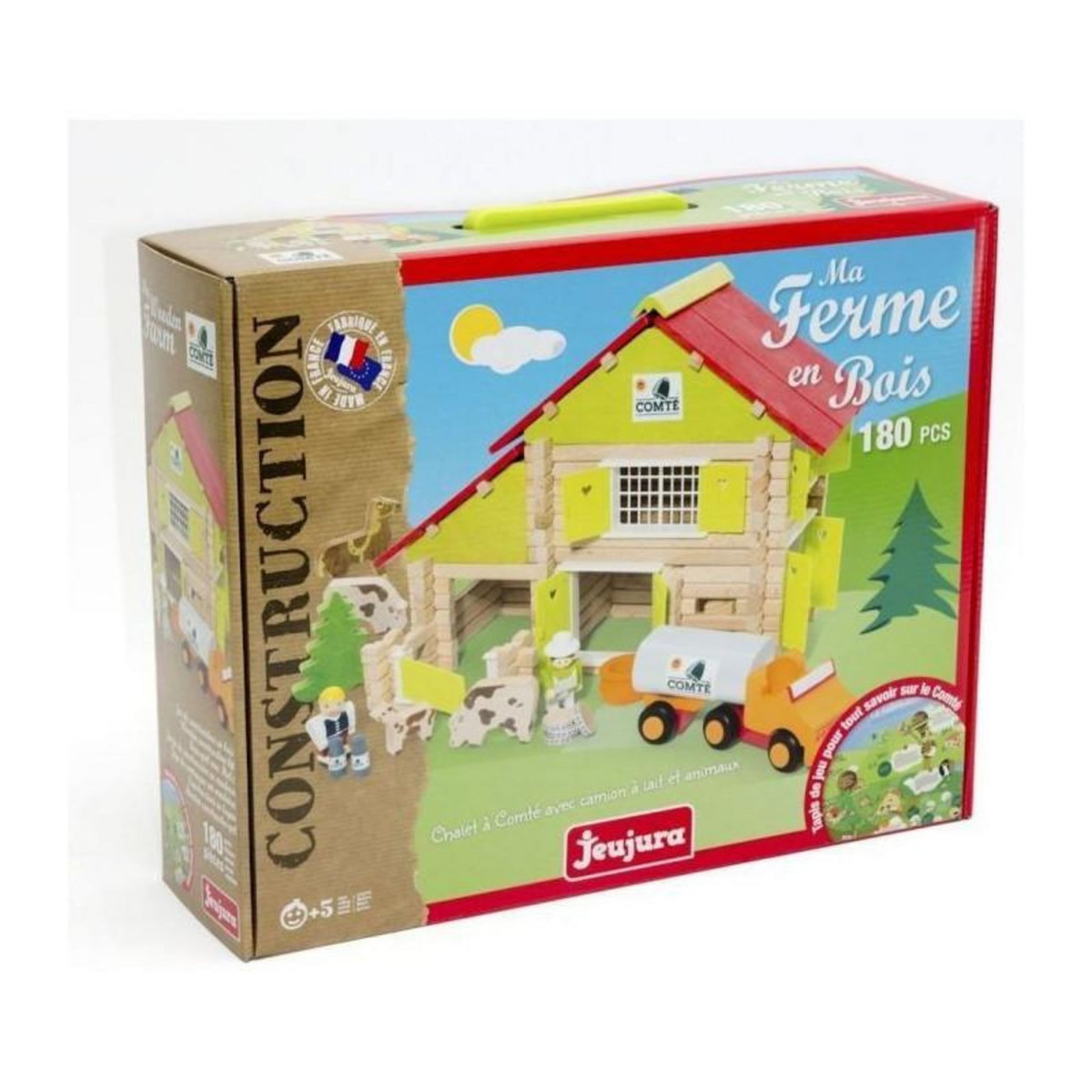 JeuJura JEUJURA - Construction en bois -  Ma Ferme en bois - 180 pcs