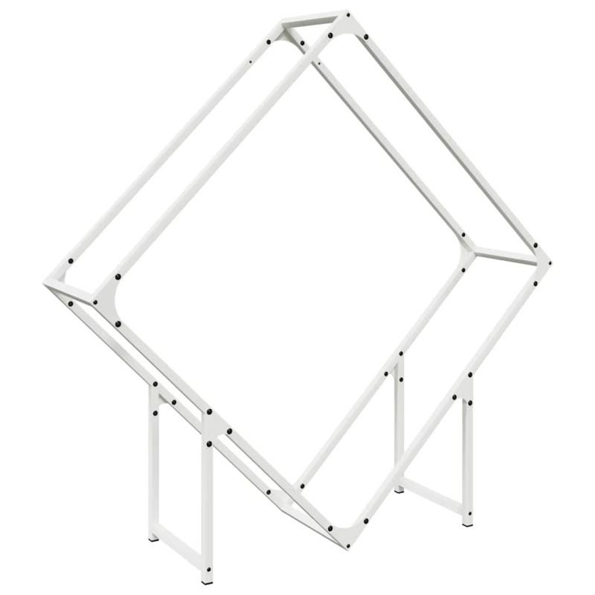 Voir la diapositive 2 : VIDAXL Portant de bois chauffage blanc 100x25x100 cm
