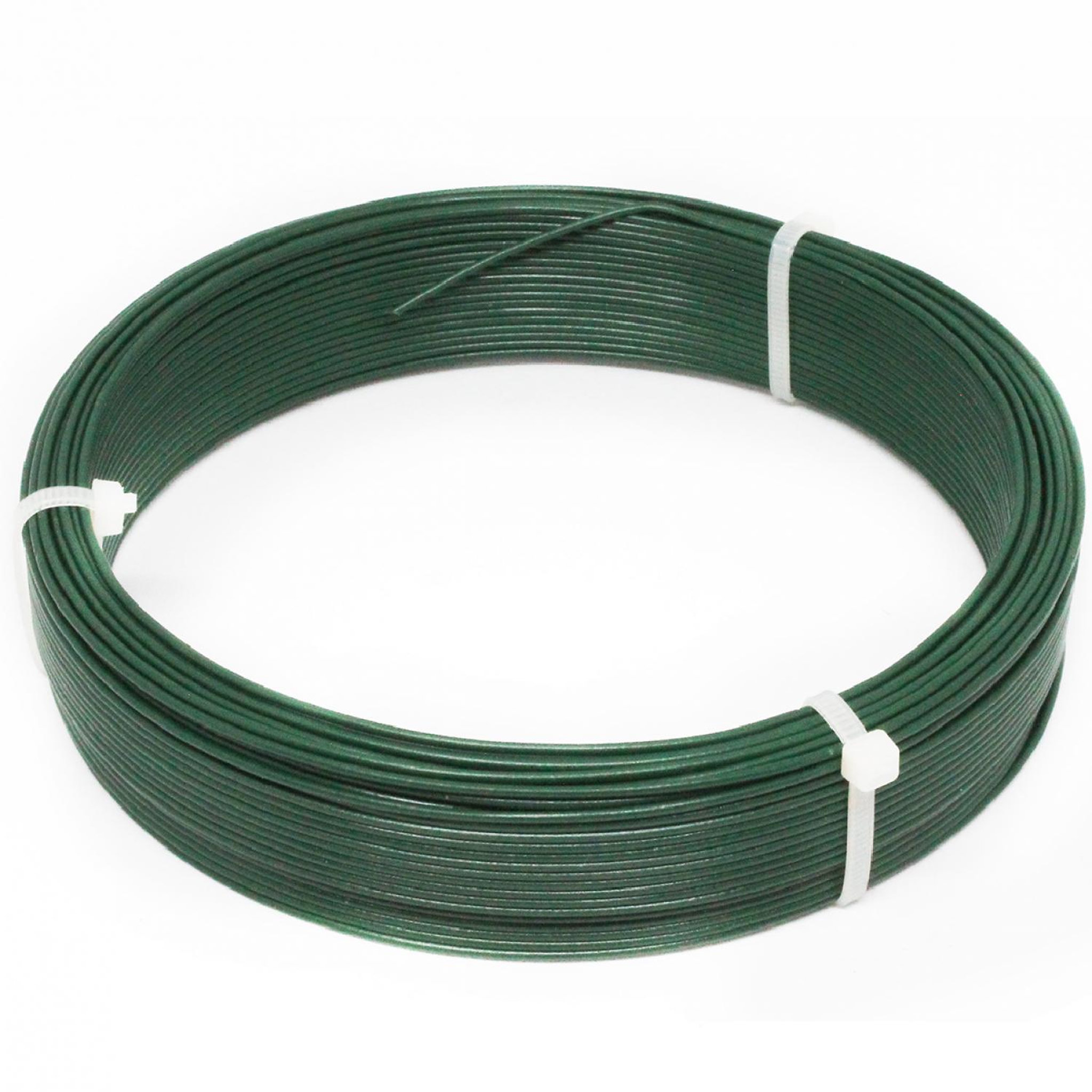 LINXOR Fil d'attache en acier galvanisé plastifié pour grillage ou autre - 50 m x 1.3mm Ø - Vert