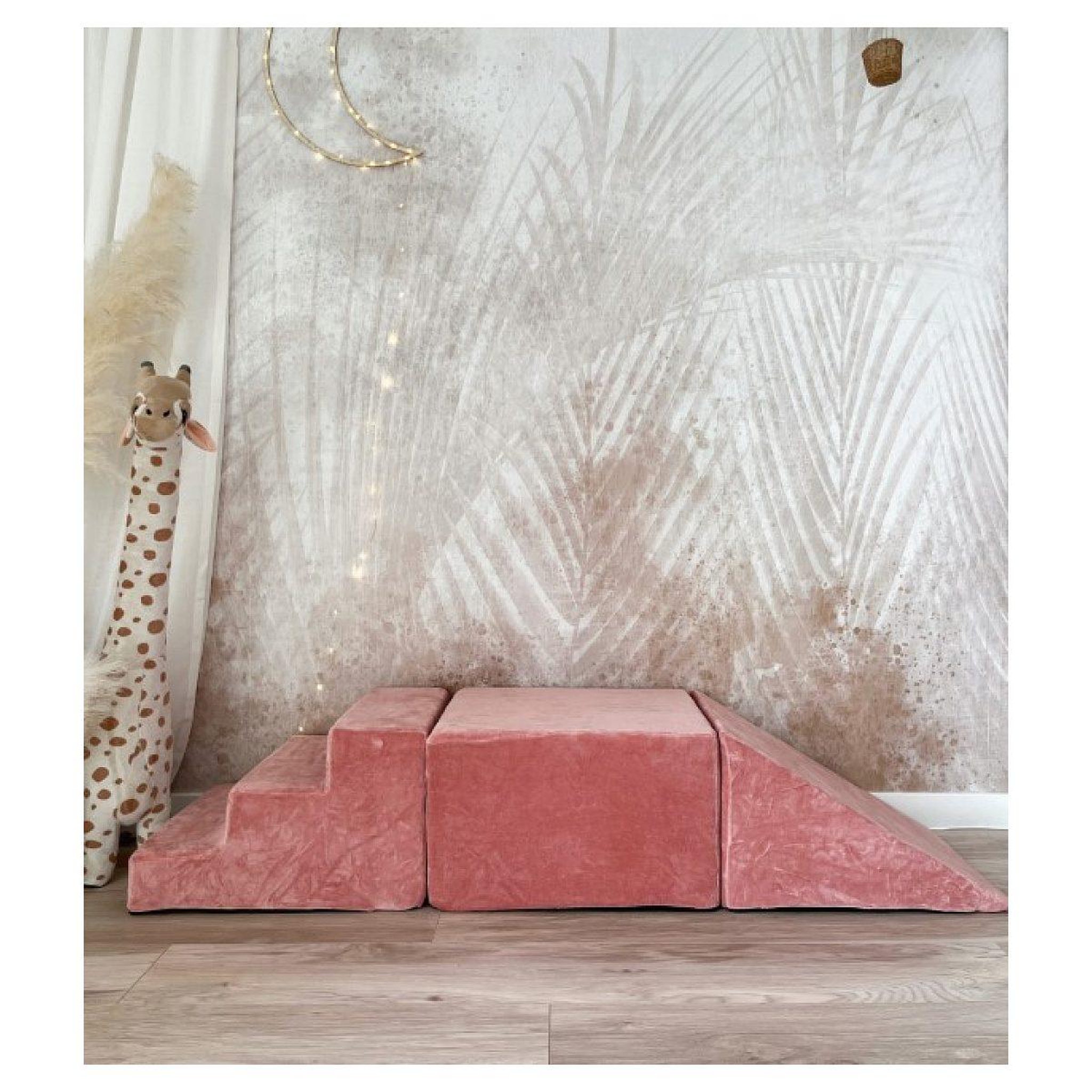 Voir la diapositive 2 : MONIO FOR KIDS Ensemble de jeu 3 pièces en mousse velours - rose marbré