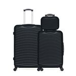 HERO HERO - Lot de 3 - Valise grand format, valise weekend et vanity ETNA. Coloris disponibles : Rose, Beige, Vert, Gris, Noir, Bleu