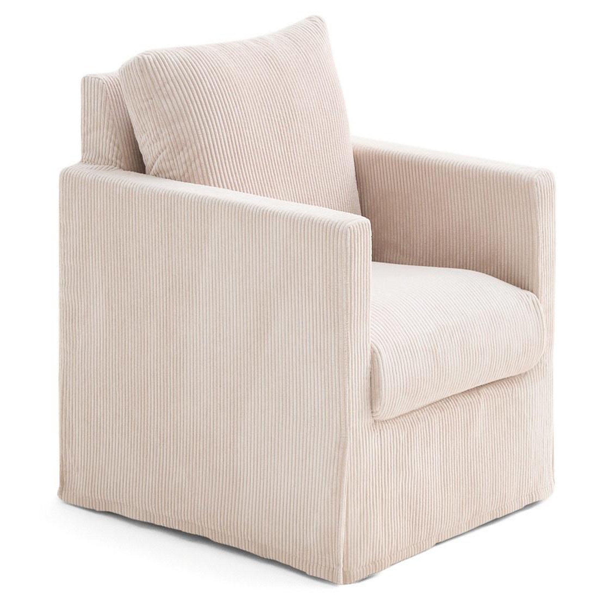 Voir la diapositive 3 : LISA DESIGN Serena - fauteuil déhoussable en velours côtelé