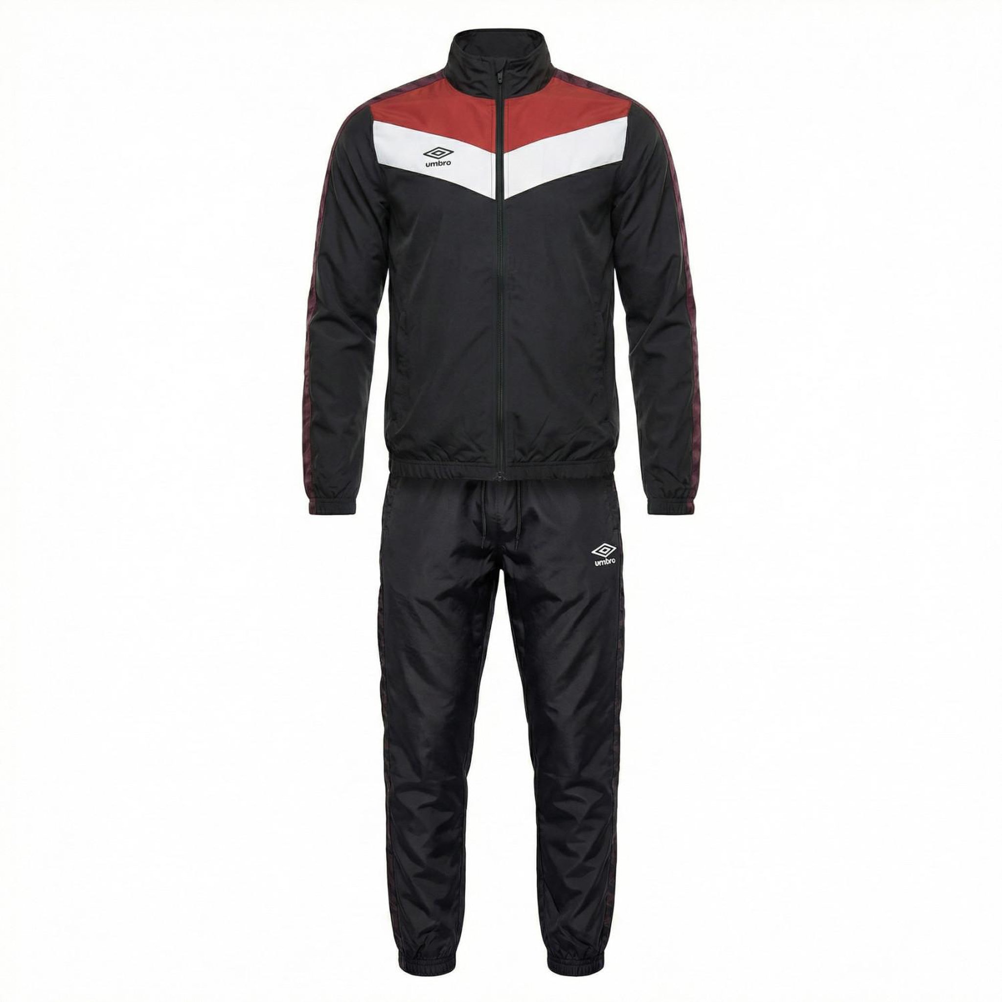 UMBRO Ensemble de survêtement homme veste zippé et pantalon modèle 1224740. Coloris disponibles : Noir