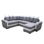 Voir la diapositive 1 : BEST MOBILIER Henry - canapé panoramique d'angle réversible - 7 places - convertible avec coffre - en tissu et pu