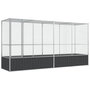 Voir la diapositive 2 : VIDAXL Volière avec extension argenté 418,5x107x212 cm acier