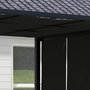 Voir la diapositive 5 : OUTSUNNY Pergola 3 toiles coulissantes - dim. 2,97L x 2,97l x 2,38H m - acier époxy polyester haute densité anthracite