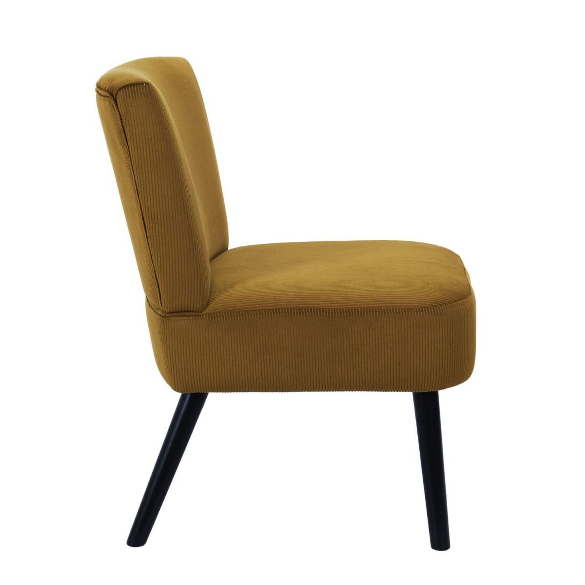 Voir la diapositive 5 : The Home Deco Factory Fauteuil crapaud  giulia  76cm jaune