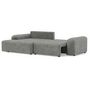 Voir la diapositive 6 : BEST MOBILIER Rebecca - canapé d'angle gauche 4 places convertible avec coffre en velours texturé