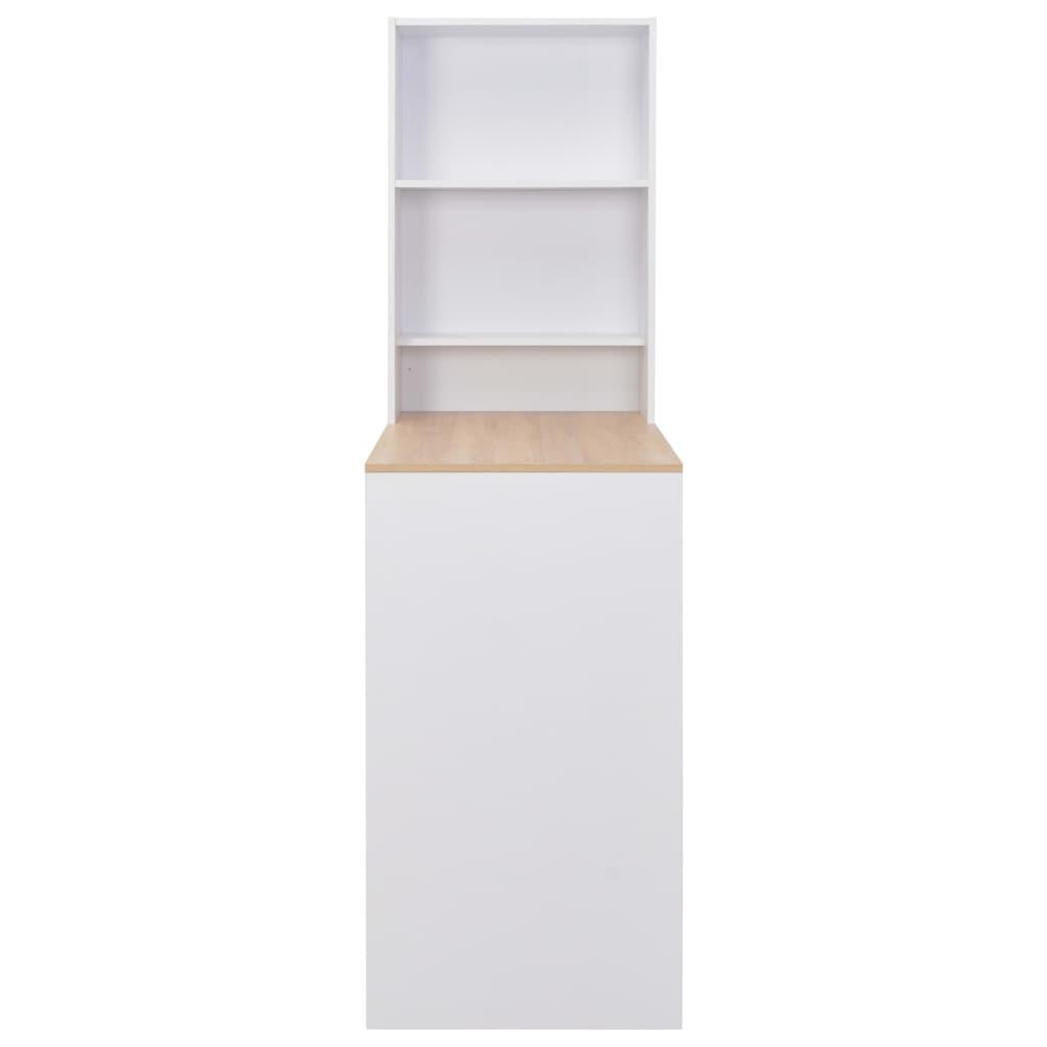 Voir la diapositive 3 : VIDAXL Table de bar avec armoire Blanc 115x59x200 cm