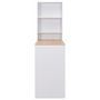 Voir la diapositive 3 : VIDAXL Table de bar avec armoire Blanc 115x59x200 cm