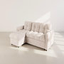 Voir la diapositive 6 : BEST MOBILIER Octave - canapé d'angle réversible 4 places convertible avec coffre en velours texturé