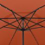 Voir la diapositive 4 : VIDAXL Parasol de jardin avec lumieres LED et mat en metal terre cuite