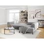Voir la diapositive 2 : LOUNGITUDE Canapé d'angle droit convertible IMPERIAL 5 places - Tissu gris clair - 2 coffres de rangement - L304 x P212 x H86 cm
