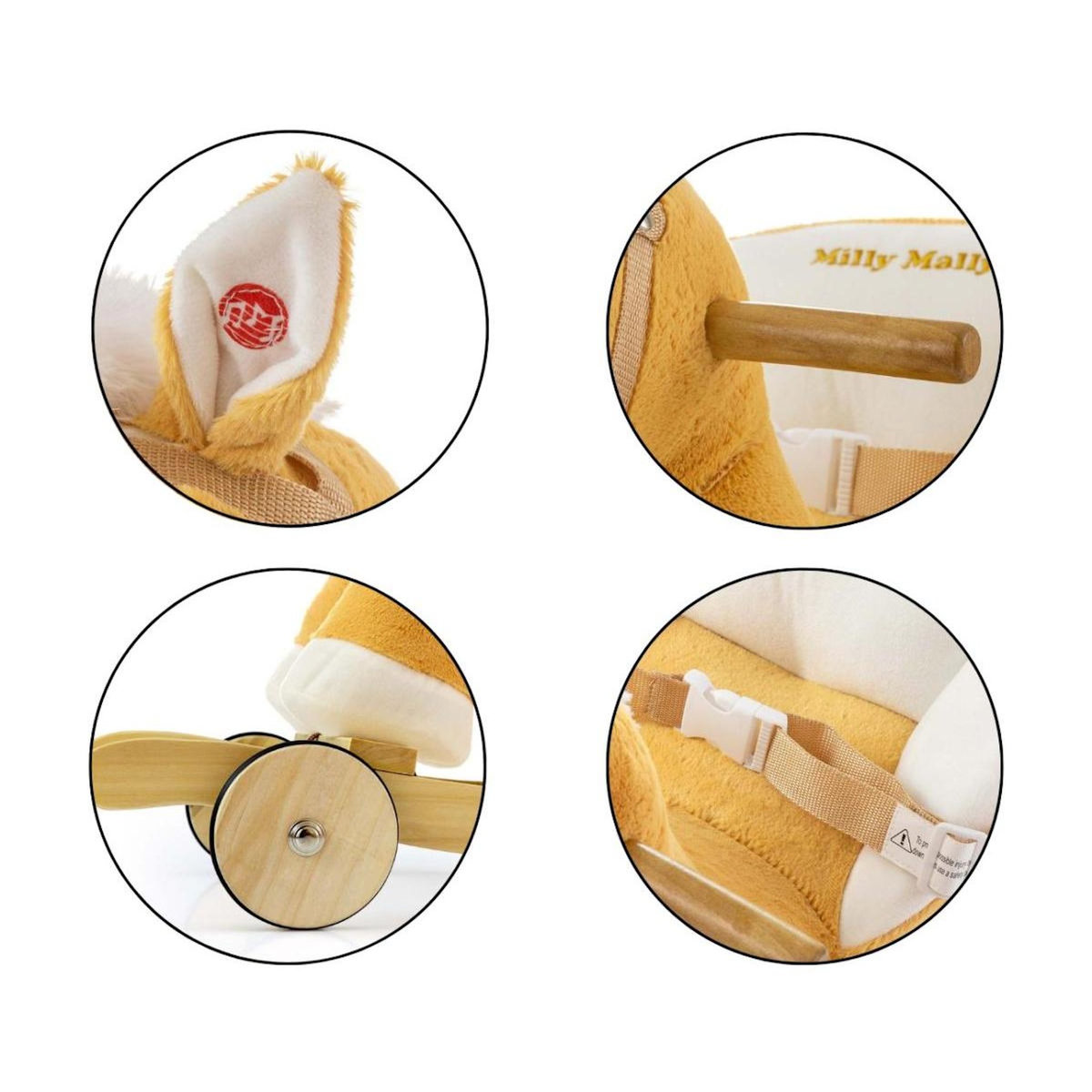 MILLY MALLY Cheval à bascule  Polly Marron Clair