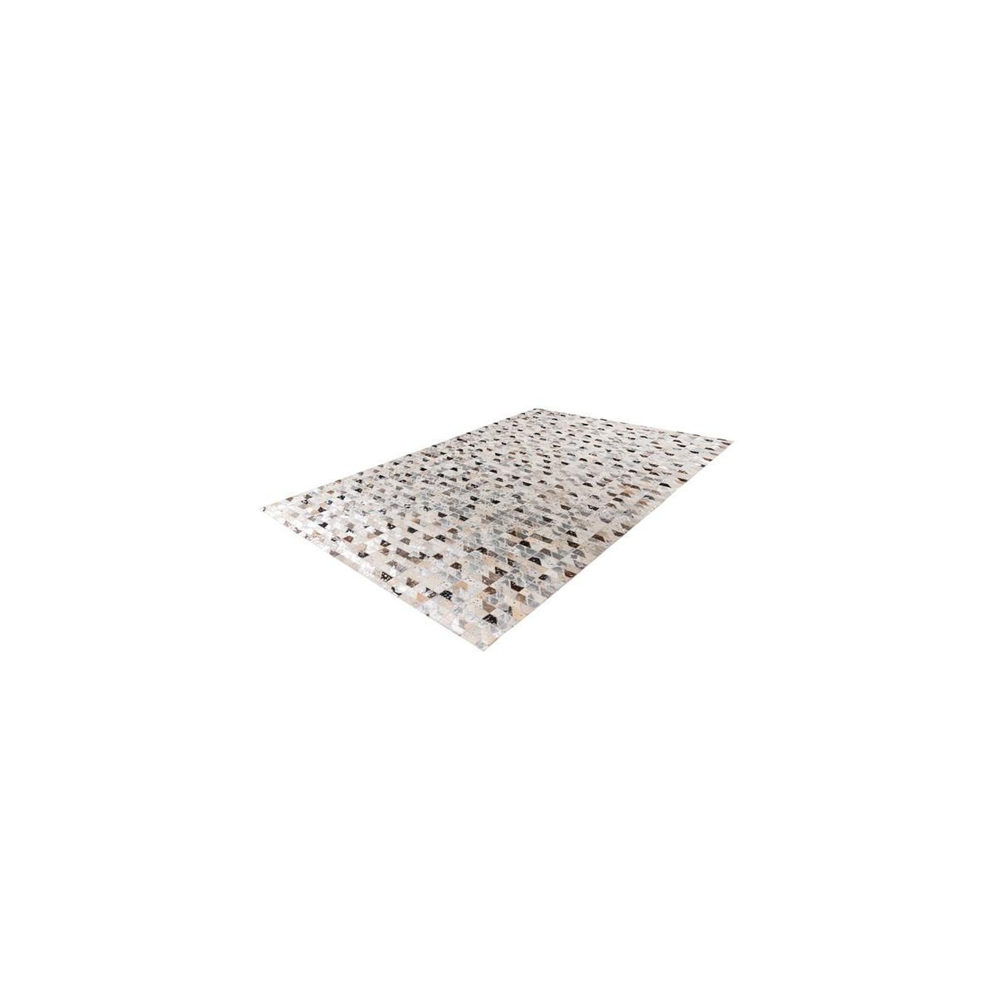 Voir la diapositive 2 : Paris Prix Tapis Fait Main en Cuir  Lavin V  Argent & Multicolore