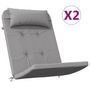 Voir la diapositive 2 : VIDAXL Coussins de chaise adirondack lot de 2 gris tissu oxford