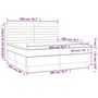 Voir la diapositive 6 : VIDAXL Sommier a lattes de lit matelas et LED Marron fonce 200x200 cm