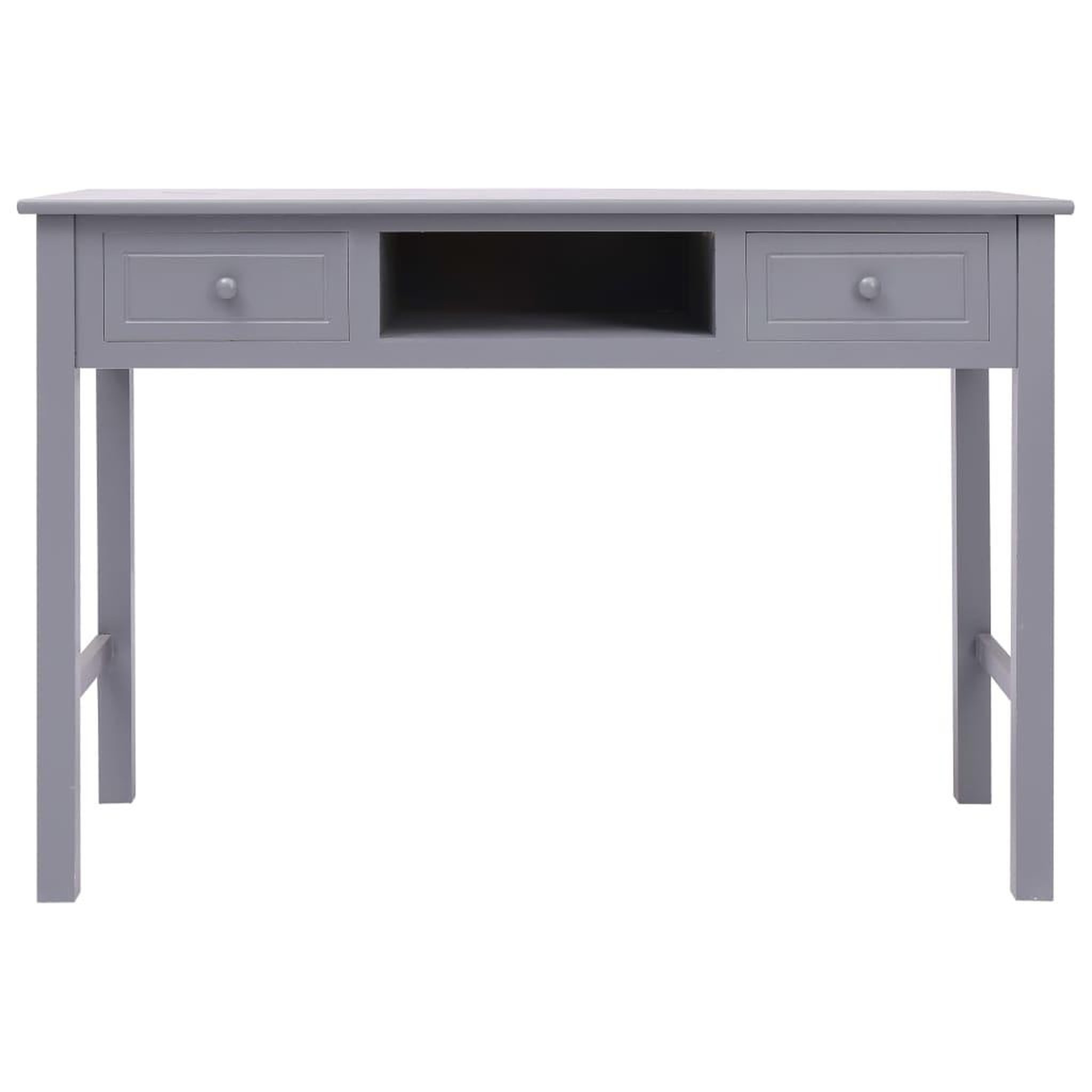 Voir la diapositive 4 : VIDAXL Bureau Gris 110 x 45 x 76 cm Bois