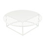 Voir la diapositive 2 : Paris Prix Table Basse de Jardin en Métal  Celie  90cm Blanc