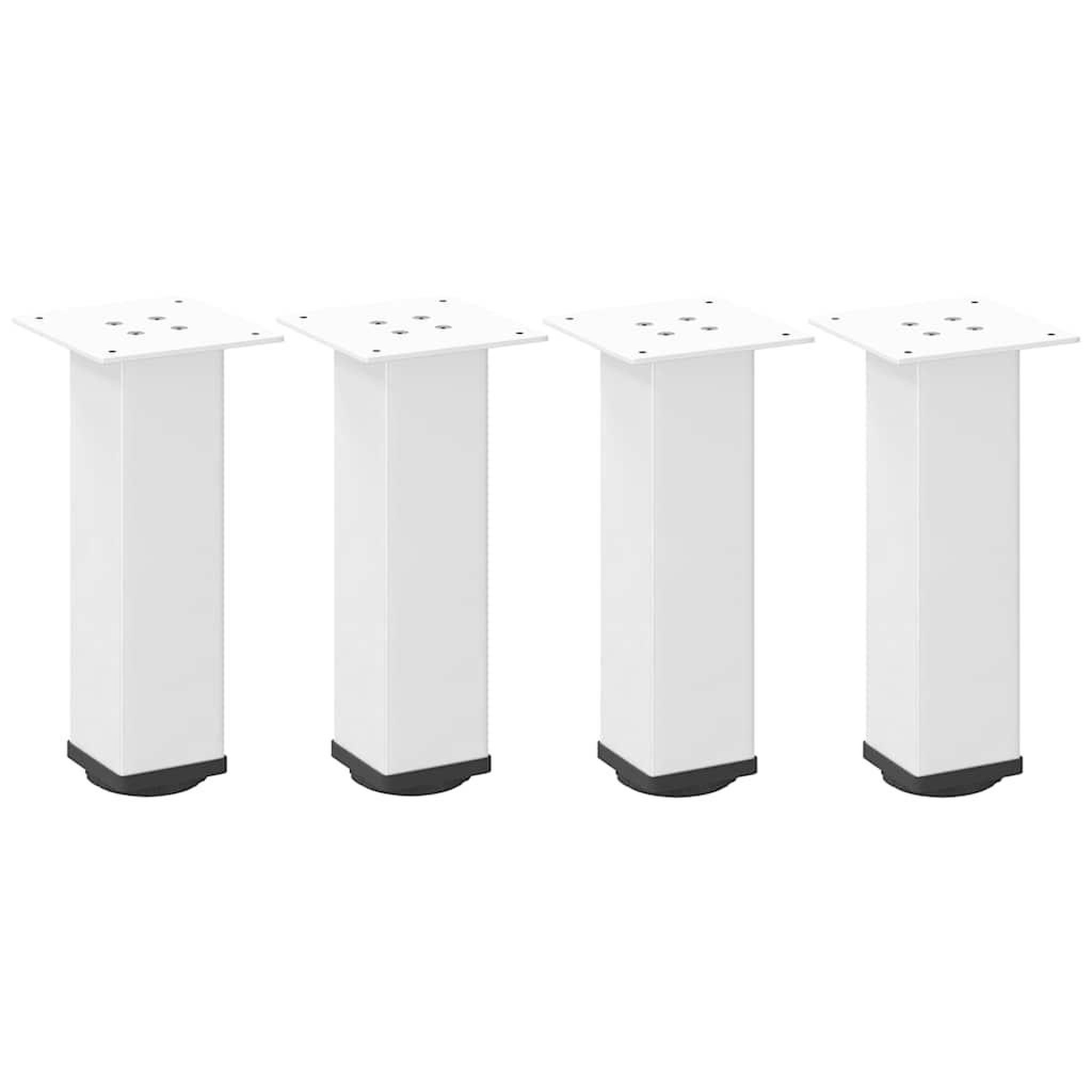 Voir la diapositive 2 : VIDAXL Pieds de table basse 4 pcs blanc 30-32 cm acier