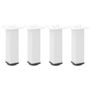 Voir la diapositive 2 : VIDAXL Pieds de table basse 4 pcs blanc 30-32 cm acier