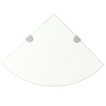 VIDAXL Etagere de coin + supports chromes Verre Transparent 35 x 35 cm