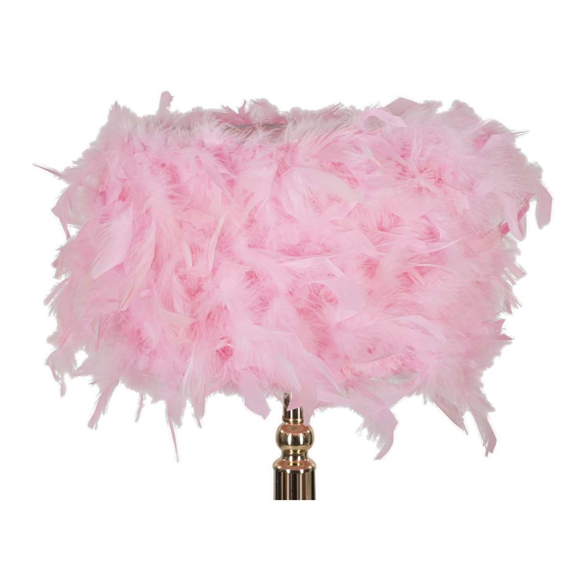 Voir la diapositive 4 : Paris Prix Lampe à poser imitation plume  tarty  54cm or & rose