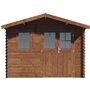 Voir la diapositive 4 : Habitat et Jardin Abri de jardin en bois traité marron autoclave  Valmont  - 14 m² -28 mm