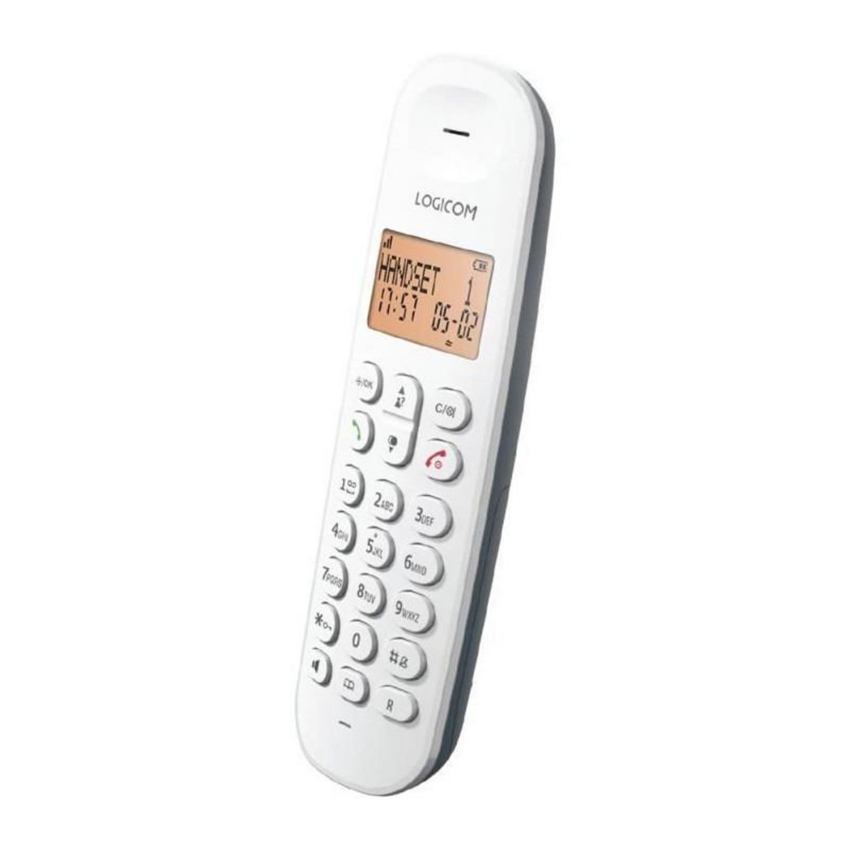 Logicom Téléphone fixe sans fil - LOGICOM - DECT ILOA 150 SOLO - Ardoise - Sans répondeur