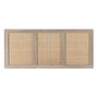 Voir la diapositive 3 : VS VENTA-STOCK Tête de lit Musa 165x65 cm couleur chêne, rotin naturel