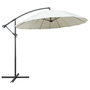 Voir la diapositive 1 : VIDAXL Parasol suspendu avec poteau en aluminium Blanc 3 m