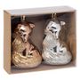 Voir la diapositive 4 : ATMOSPHERA Lot de 2 Sujets de Noël  Renard  10cm Multicolore