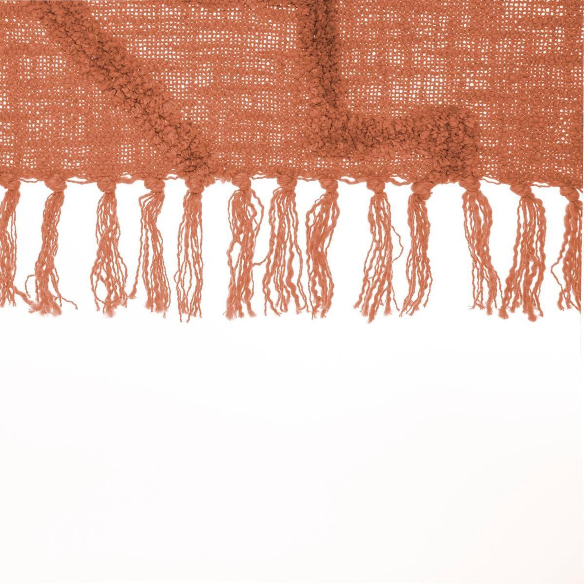Voir la diapositive 3 : ATMOSPHERA Jeté de lit tufté  inca  130x180cm terracotta