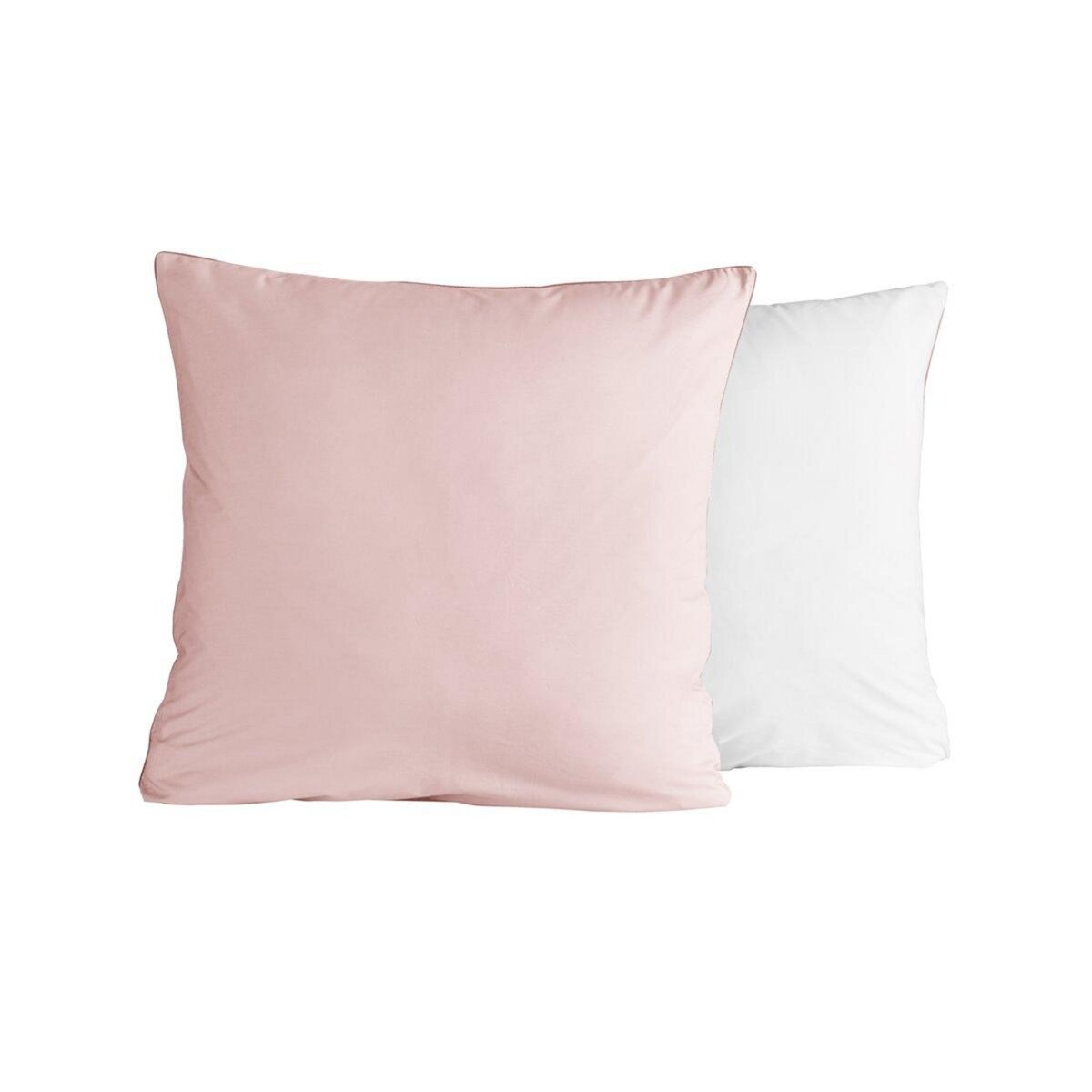 Sensei Maison Lot de 2 taies d'oreiller bicolores en percale coton DOZMARY