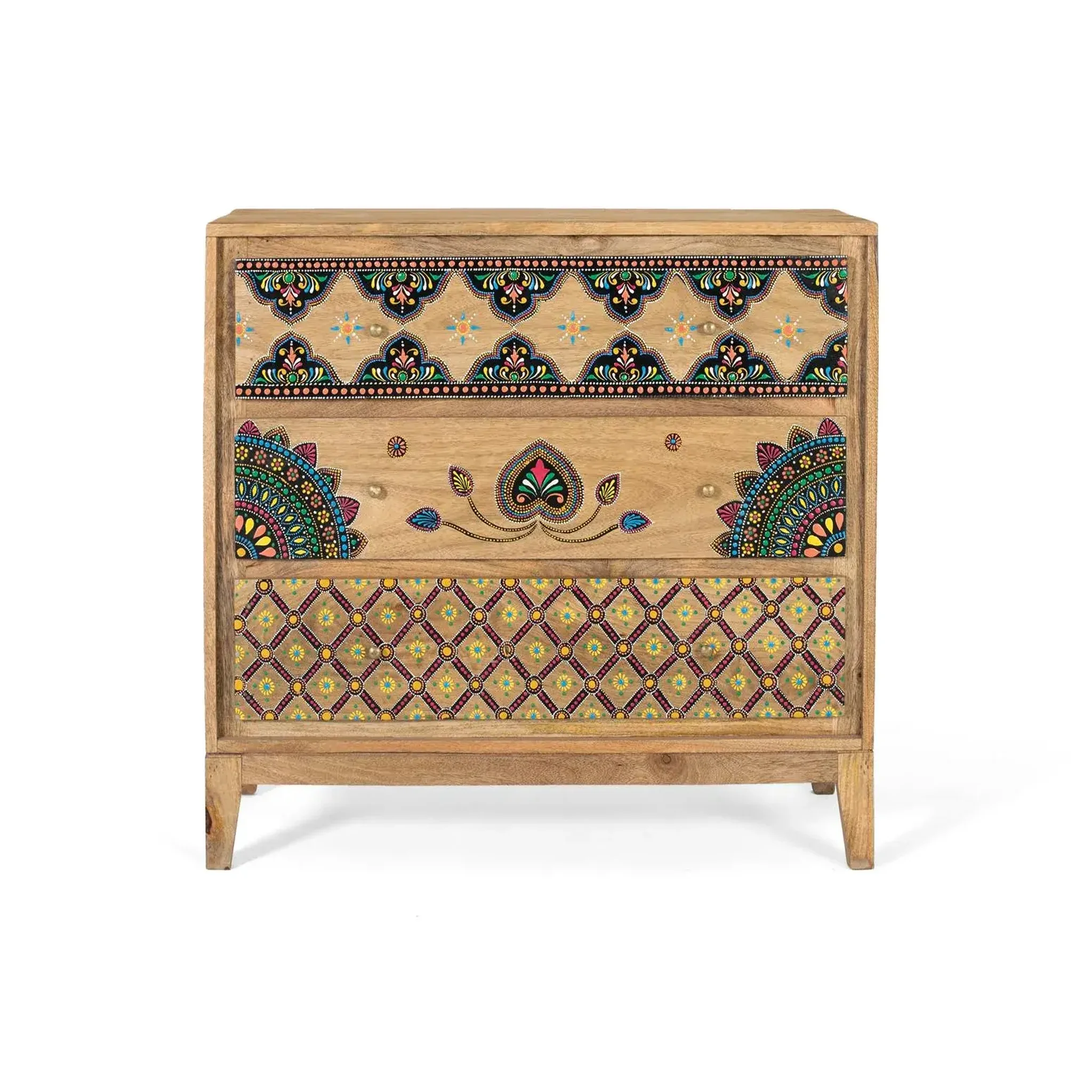 GINER Y COLOMER SL Commode en bois de manguier 91 cm style boho ethnique