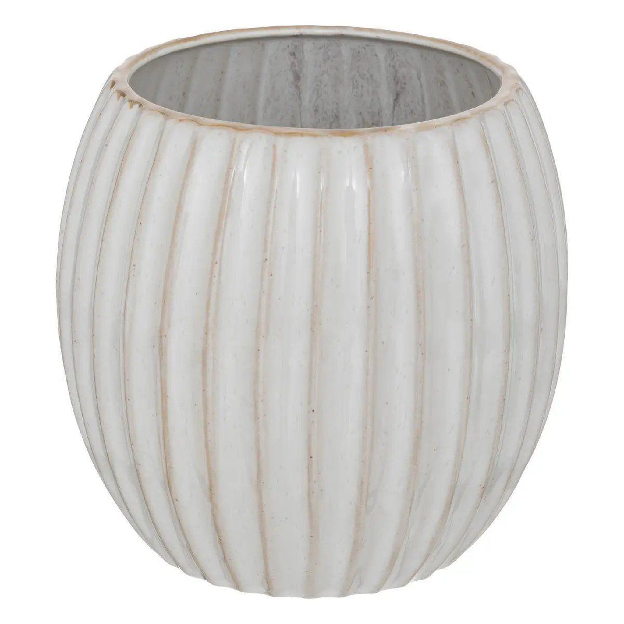 Voir la diapositive 2 : ATMOSPHERA Cache-pot en céramique  café  19cm beige