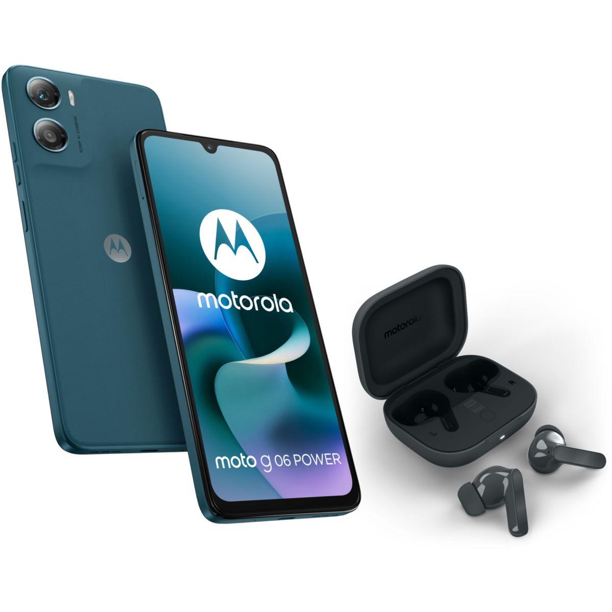 MOTOROLA Smartphone pack g06 power 4g 256go bleu + moto buds bass