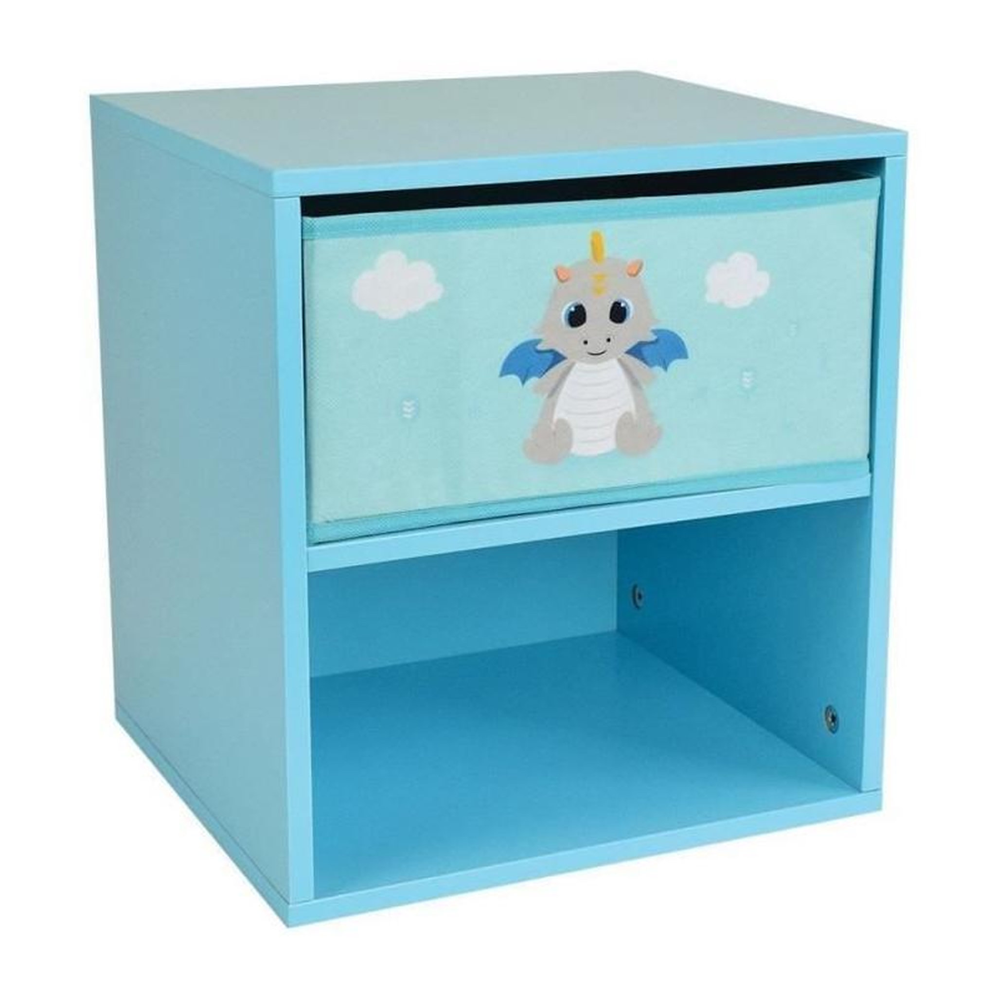 Fun House LEON LE DRAGON Chevet avec un tiroir +- 36 x 33 x 30 cm pour enfant